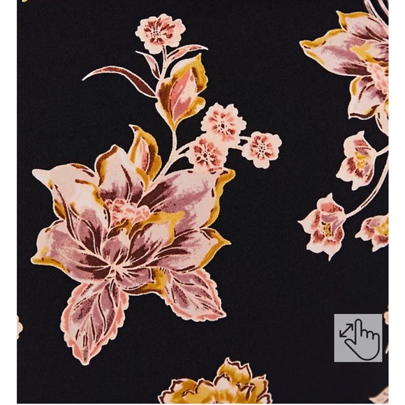 BLACK FLORAL STUDIO KNIT SKATER MIDI DRESS - Picture 7 of 7